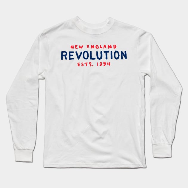 New England Revolutioooon 03 Long Sleeve T-Shirt by Very Simple Graph